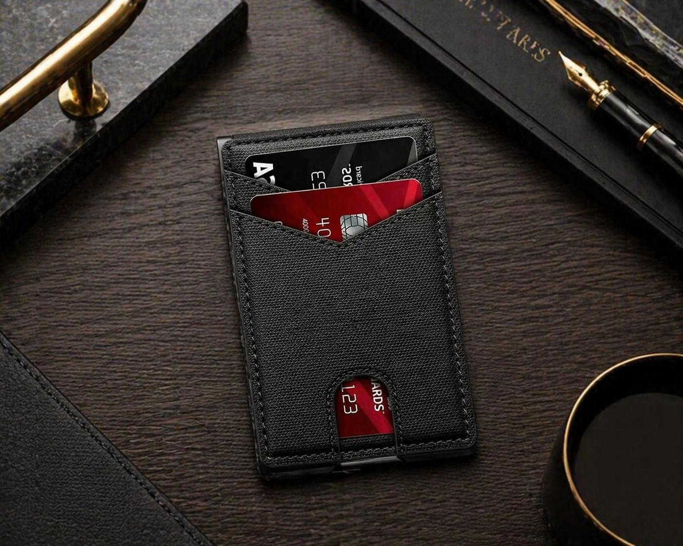 RFID Blocking Metal Pop-Up Card Wallet