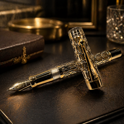 Gold Clip Hollow Fountain Pen