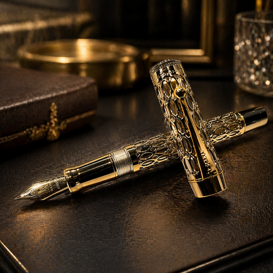 Gold Clip Hollow Fountain Pen
