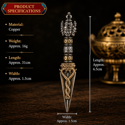Decorative object with specifications on a dark background
