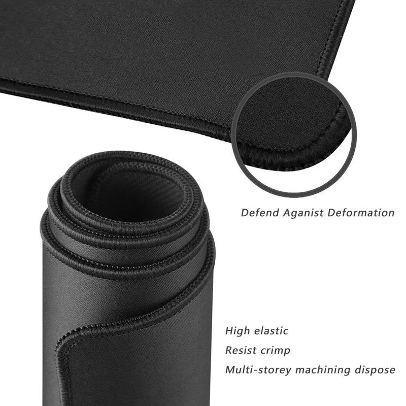 Black neoprene sleeve with rolled-up view and close-up, featuring text on deformation resistance and elasticity.