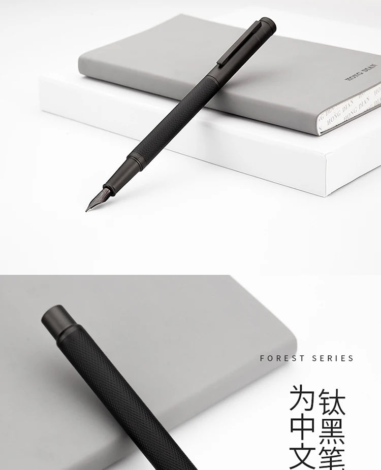 Black pen on a light gray surface with 'Forest Series' branding.