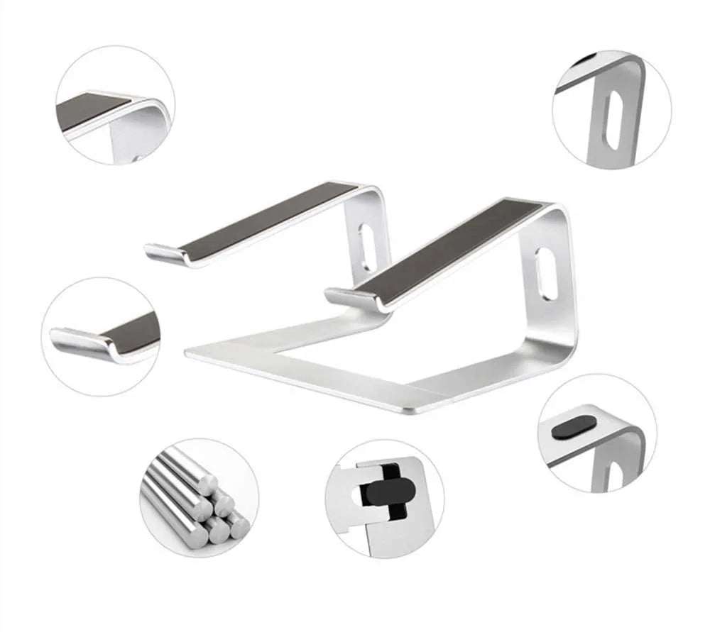 Metal bracket with screws on a white background