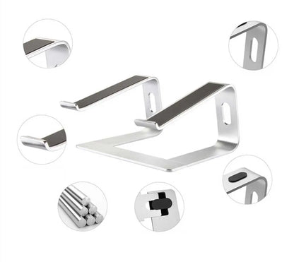 Metal bracket with screws on a white background