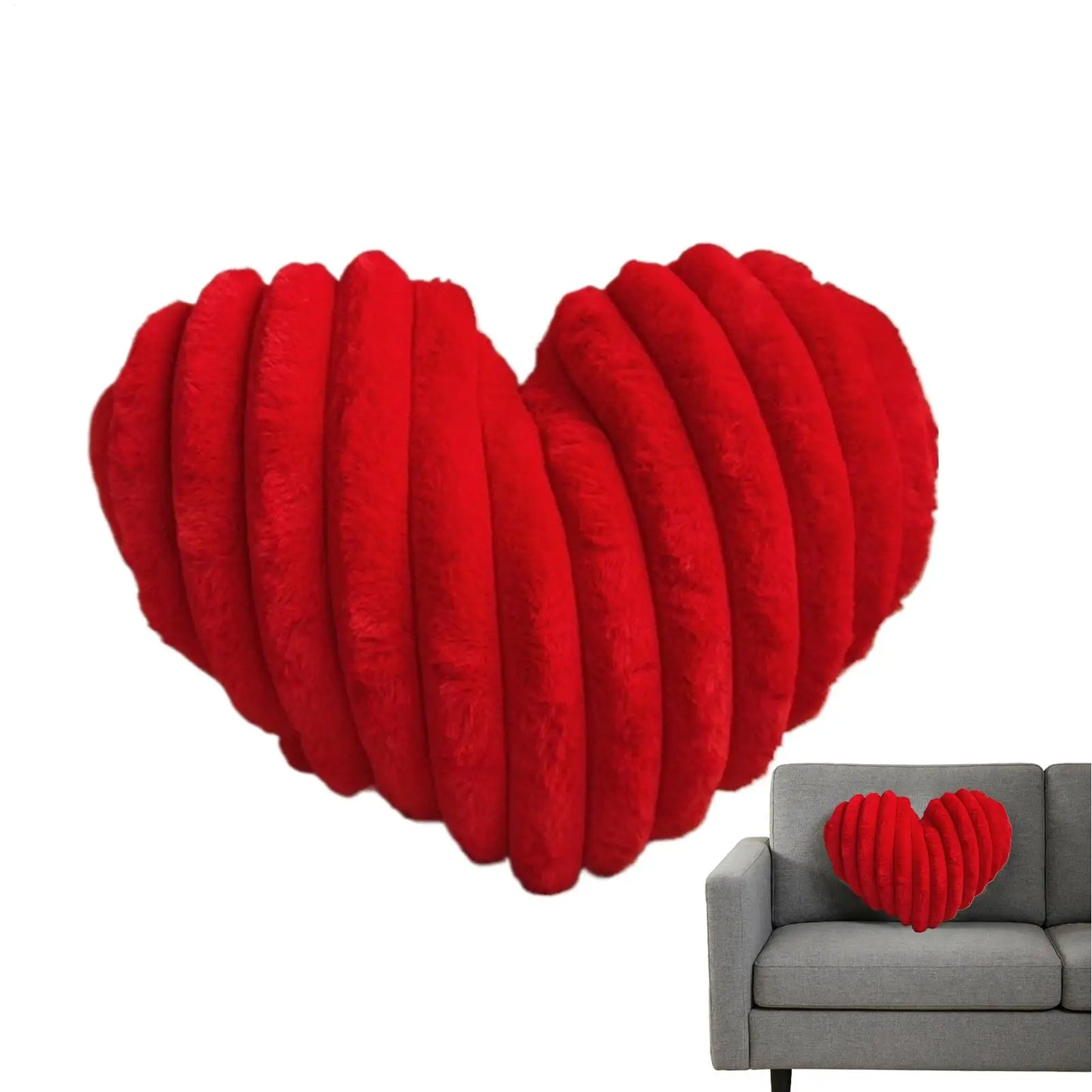 Plush Heart Accent Cushion