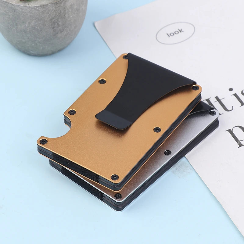 Slim RFID Card Holder Wallet with Money Clip