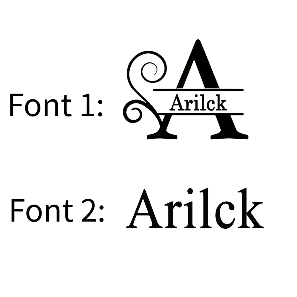 Two instances of the 'Arilck' font on a white background