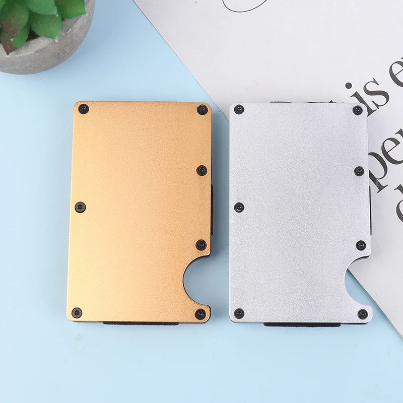 Slim RFID Card Holder Wallet with Money Clip
