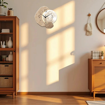 Moon Wooden Wall Clock