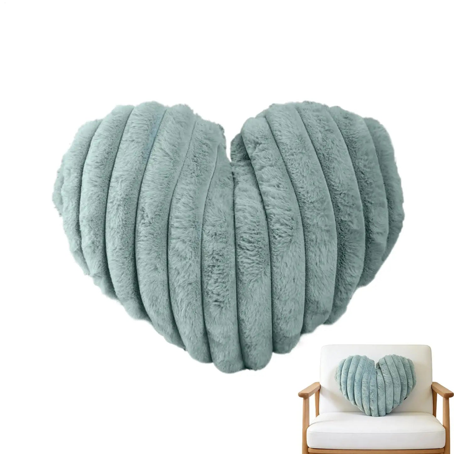 Plush Heart Accent Cushion