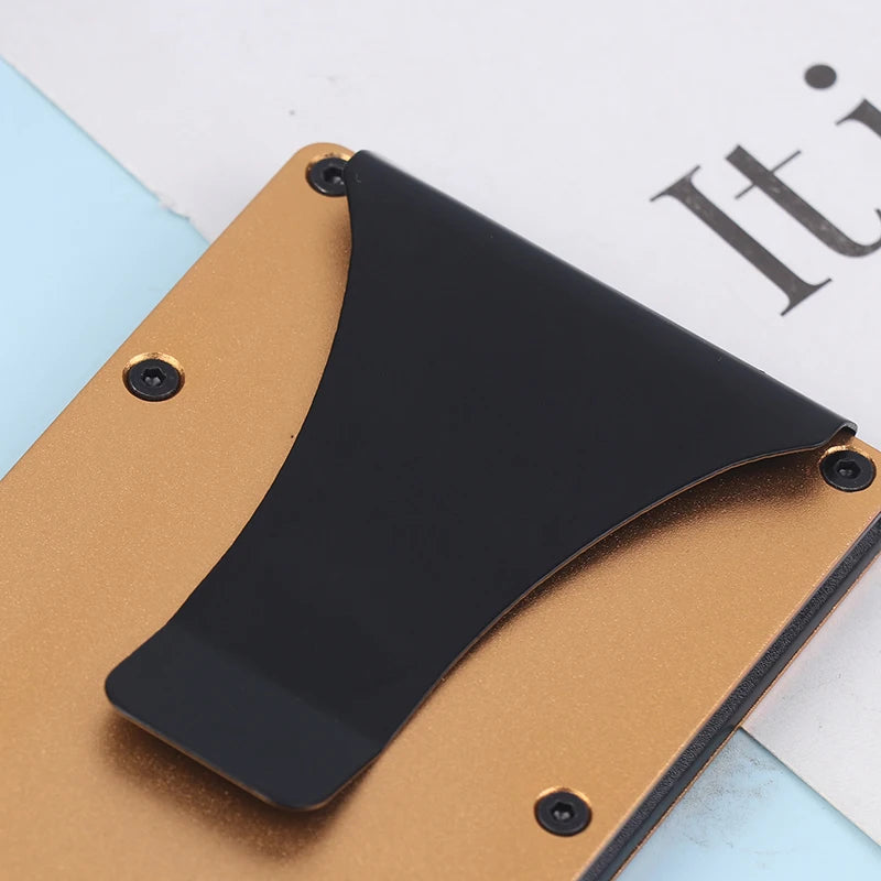 Slim RFID Card Holder Wallet with Money Clip