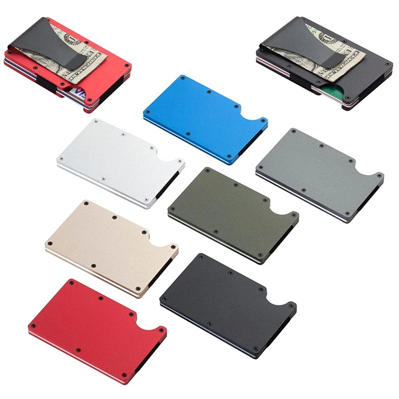 Slim RFID Card Holder Wallet with Money Clip