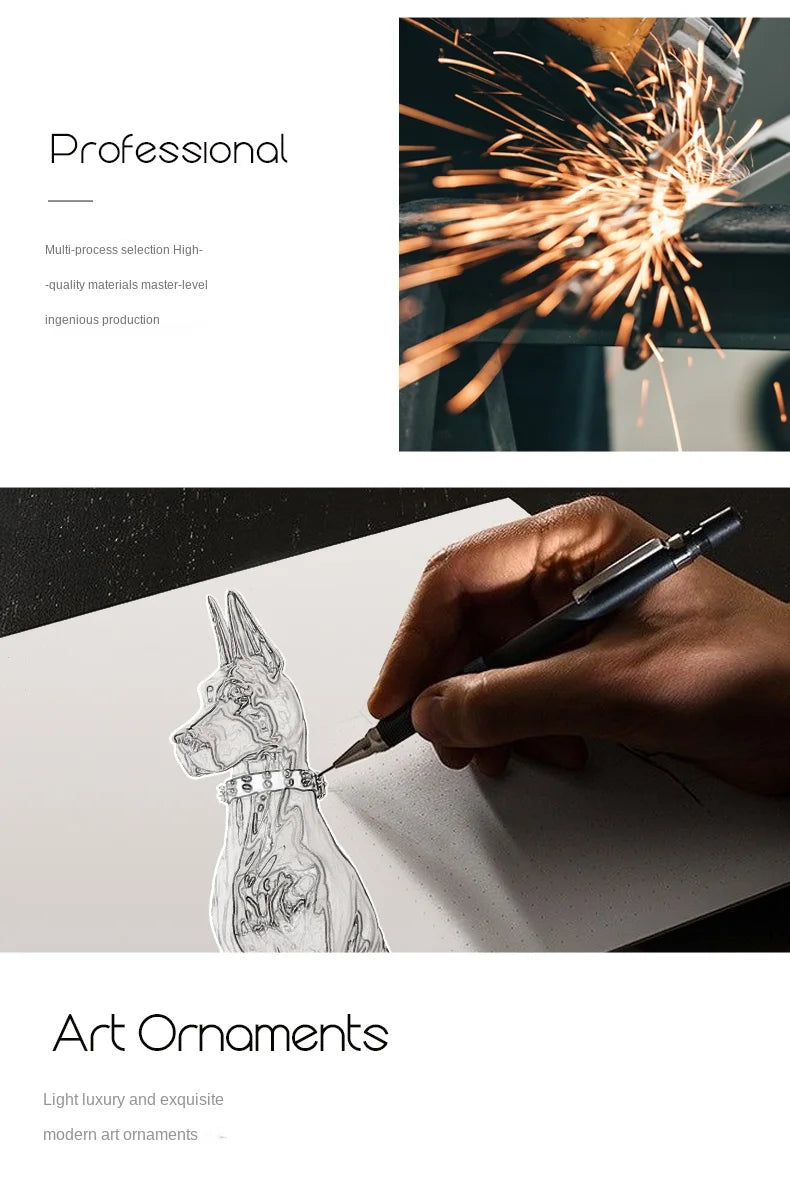 Glass unicorn ornament with hand drawing it on paper, surrounded by sparks.