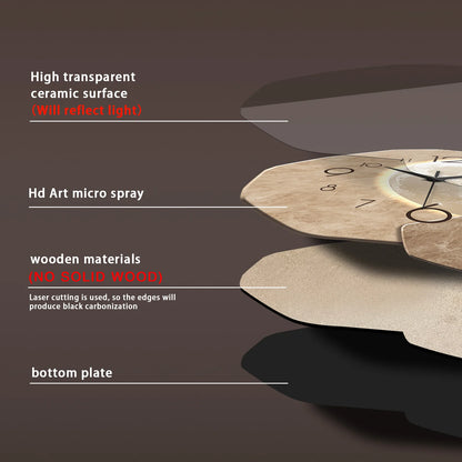 Moon Wooden Wall Clock
