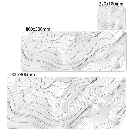 Set of three size labels for a topographic map with contour lines.