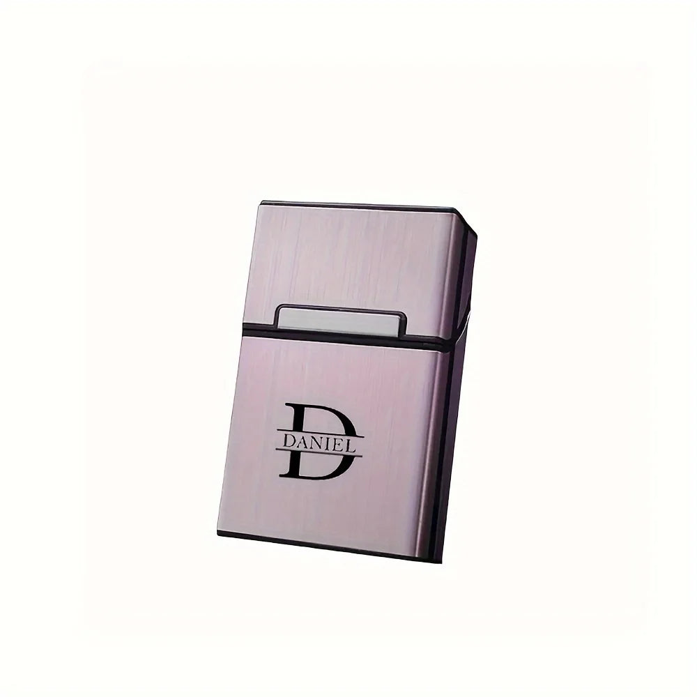 Pink lighter with 'DANIEL' branding on a white background