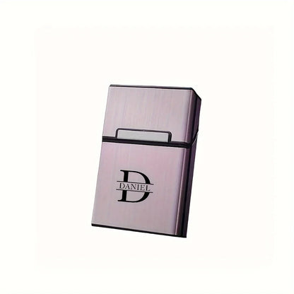 Pink lighter with 'DANIEL' branding on a white background